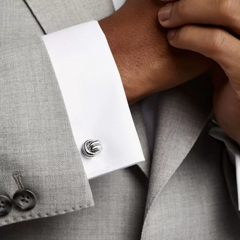 14K Gold Art Deco Cufflinks: Timeless 1920s Jewelry with Diamonds & Sapphires